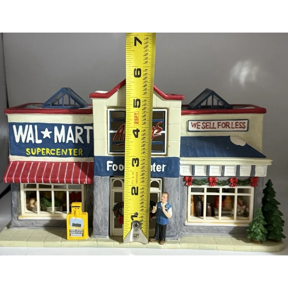 Vintage Holiday Time Christmas Village 2006 Walmart Supercenter In Box. Working